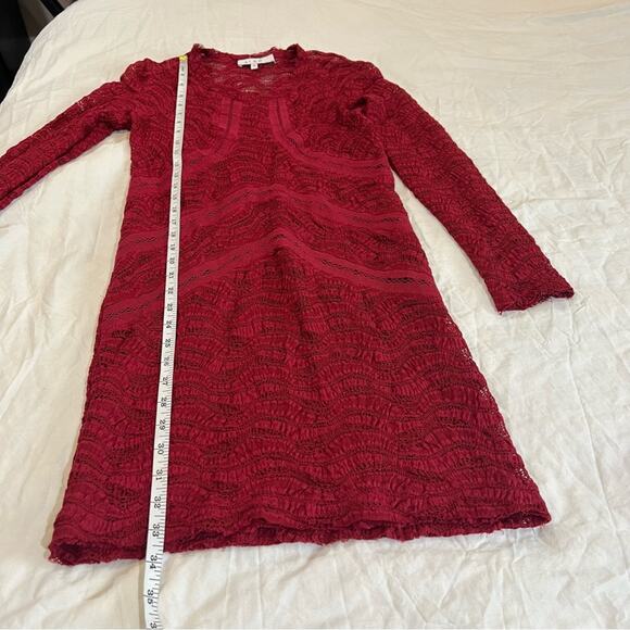 IRO Joos Lace Mini Bodycon Dress size 36 Small Red - Picture 7 of 11